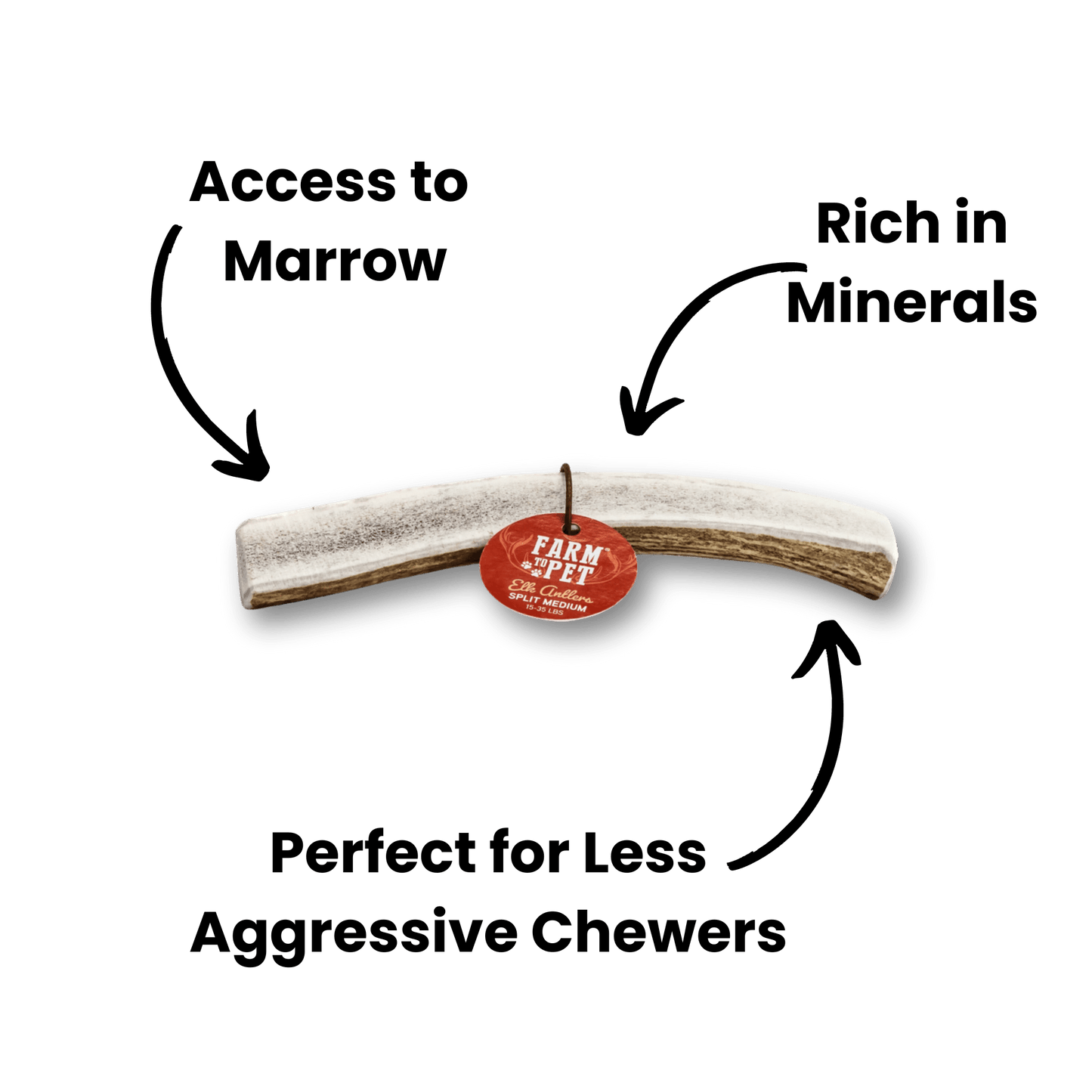 Split Elk Antlers for Dogs
